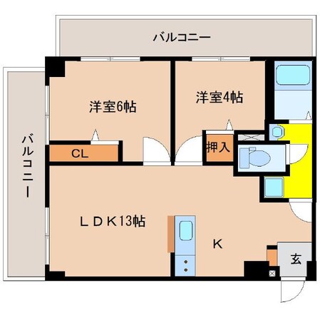 岡上第1ビルの物件間取画像